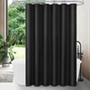 Cortinas de ducha 1 PC tela negra Cortina de ducha Liner de baño moderno Cortina de ducha simple o revestimiento de lona y máquina lavable 12 plástico Hoo