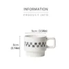 Mokken American Simple Line Ceramic Coffee Cup Grote capaciteit Ontbijt Ontbijt Havermout Melk Prachtige mok porselein huisdecoratie