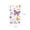 Tattoo Transfer Rocooart Butterfly Tattoo Aufkleber für Kinder Geburtstagsgeschenk süße falsche Taty Kids Body Art wasserdichte temporäre Tattoos Cartoon 240426