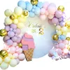 Party Decoration Y-Q036 Pastel Color Garland Macaron Latex Ballon Arch Kit voor bruilofts verjaardagsevenement