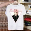 Men's T-Shirts ZERO TWO Mens T-shirts Funny Hip Hop Summer Women Men Darling In The Franxx Anime Tshirts Strtwear Ulzzang Harajuku T-Shirt T240425