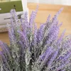 Flores decorativas Artificial for Outdoor 4 PCs Purple Lavender Bunch Home realista