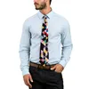 Yay bağları erkek kravat soyut geometri boyun renkli modern üçgen komik yaka grafik günlük giyim kaliteli kravat aksesuarları
