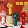 Electric Fans Chinese Style Electric Mini Cute Fan USB Charging Quiet Desktop Portable Little Yellow Duck Fan Strong Wind 3 Speeds Adjustable