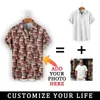 Camicie casual maschile per la camicia hawaiana personalizzata top personalizzati da donna estate da donna camicie oversize camicie personalizzate design da spiaggia per feste di compleanno 240424 240424