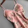 Women's Sleepwear Sexy lingerie womens floral satin lace Slpwear dress Babydoll Slpshirts fashionable evening dress womens evening dress Y240426