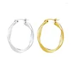 Boucles d'oreilles cerceaux Fashion Distortion Interweave Twist Metal Circle Géométrique Round pour femmes Accessoires Retro Party Bijoux