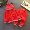 Clothing Sets 2024 BOY'S Sportswear GIRL'S Autumn & Winter Brushed And Thick Online Celebrity Childrenswear Infant Double-sided Plush Coat