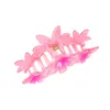 6PCS New Gradient Large Flower Acrylic Hair Clip for Women Sweet Hairpins Hair Claws Crab Clamp Barrettes Hawaiian Hair Accessories