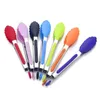 Silicone Food Tong en acier inoxydable Cuisine Tongs Silicone Clip Clip Clip Clip BBQ Salad Tools Grill Kitchen Accessoires