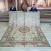 Tapetes 8'x10 'Made Made Made Persa Rague de seda de seda de luxo Home Deco Large Tabriz tapete (SL134B)