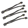 25cm編組Y-Splitter GPUアダプターケーブルPCIe 8ピン女性からデュアル2x8ピン（6+2）男性PCIエクスプレスパワーアダプター延長ケーブル