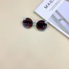 Reisen personalisierte Kinderarchitektur Sonnenbrille Mode konkave koreanische Blume rundes Rahmen Baby 240419