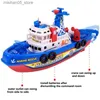 Sand Play Water Fun Swimming pool bath toys childrens music LED lights electric ocean rescue fire boats classic childrens water spray toys summer Q240426