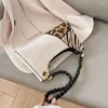 Bag Weave Shoulder Strap Armpit 2024 Högkvalitativ PU -läder Kvinnor Designer Handväska Sexig Leopard Messenger