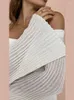 Casual Dresses Elegant White Mesh Sheer Knitting Maxi Dress For Women Autumn Flare Long Sleeve Female Off Shoulder Party Vestidos