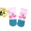 Women Socken 3D -Druck lässig Flamingo Langlebiger niedlicher Niedrig geschnittener Knöchel Socken Cartoons Typ Teenager 1Pair 2pcs MS21