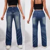 Jeans féminins 2024 Spring High Fashion Slim pour les femmes Street Street Stretch Denim Junes droites Pantalons féminins S-2xl