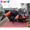 Animal géant gonflable Halloween Spider / Black Spider pour les jouets de toit décoration hantée