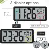 Clocks TXL Extra Large Vision Digital Wall Clock Jumbo Alarm Clock 13.8" LCD Display Alarm Calendar Indoor Temperature Battery Powered