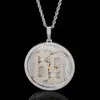 Fabriksprisanpassad VVS Moissanite Disc Pendant Sterling Sier Rapper Iced Out Necklace Hip Hop Men Kvinnor smycken