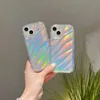 Cell Phone Cases 6D Laser Aurora Wave Pattern Flash Box Suitable for iPhone 14 13 11 Pro Max X XR XS 7 8 Plus SE2 3 Soft Impact Protection Cover J240426