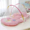 Portable Folding Baby Bedding Crib NettingBaby Bed Infant Mosquito Nets Foldable with Cotton Pillows 240423