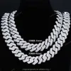 Vente chaude de 20 mm de large 2/3/4 Row Vvs Moisanite Diamond Cuban Link Chain S925 Silver Jewelry Hip Hop Fine Jewelry Collier Bracelet