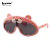 2 Couleurs Polarized Kids Glasses Childrens Sunglasses Fashion Mignon Tiger Design adapté à 4 ~ 10 enfants Cadre élastique élevé 240424