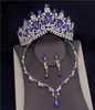 Collier de boucles d'oreilles magnifiques ensembles de bijoux nuptiaux en cristal pour femmes Colliers de mode Fonction