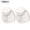 Enhancer YOUHA Electric Breast Pumps Silent Hands Free Wearable Milk Puller Portable Automatic Breastfeeding Milk Collector BPAfree