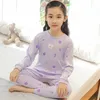 Autumn Toddler Kids Thermal Underwear Pajamas Cartoon Cotton Winter Lounge Boy Girl Casual Pyjamas Children Warm Sleepwear 240418