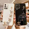 Cell Phone Cases Suitable for Samsung Galaxy A12 A22 4g 5g Cute Heart shaped Bracelet Electroplated Case A31 A51 A71 M51 A21s A50 A70 Silicone Cover A 12 22 51 J240426