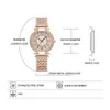 Relógios de pulso 2024 Women's Quartz Watch Inclaid com Rhinestone Steel Band Chain Fashion Business Relloguios feminino