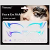 Tattoo Transfer Laser Face Stickers Tattoo Tattoo Tatto -impermeável Tatuagem Tattoo Face Face Makeup Adesivo Eye Decal Glitter Tattoo Stick 240426