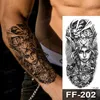 Tattoo Transfer Black Temporary Tattoo Stickers Animal Dark Forest Robot Lion King Tattoos Fake Water Transfer Dragon Wolf Sleeve Tattoo Men 240427