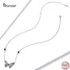 Pendants Bamoer 18.5'' 925 Sterling Silver Classic Vintage Butterfly Animal Pendant Necklace For Women S925 Fine Anniversary Jewelry