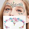 Tattoo Transfer 3D Rhinestone Face Tattoo Stickers For Festival Glitter Makeup Jewelry Sticker On Face Crystals Gems Jewels Diamonds Decoration 240426