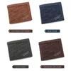 Wallets PU Leather Two Fold Wallet Fashion Multi-position Leisure Men's Short Large Capacity Soft Coin Purse Pocket