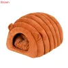 Mats Caterpillar en forme de maison en peluche lit pour animaux