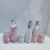 New 10ml Portable Mini Diamond Glass Refillable Perfume Bottles Spray Pump Empty Cosmetic Containers Atomizer Bottles For Travel