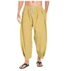 Herrenhose 2024 Baumwollhalterstring Harlan Casual Capris Loous Beach sieben Punkt Yoga Pant