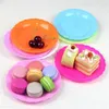 Тарелки 6 упаковок многоразовый пластиковая тарелка цветочные дизайн цветовой посВО