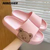 Slippers Boue Bear Femmes Sandales d'été Sandales Cartoon Chaussures Eva Home Slides Softs Soft Soft Souded Non glip Topp