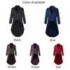 Women's Hoodies Steampunk Gentleman Tailcoat Trench Coat M 3xl Polyester Fabric Rood/Paars/Zwart/Bruin/Blauwe Regelmatige lengte