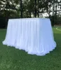 Salia de mesa de tule de 1m para festa de casamento decoração do chá de bebê para casa de mesa de aniversário têxteis Tutu Supplies5826393