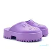 15A Дизайнерские сандалий Slippers Slide Slider Slider Slider Sandal женский спальня перфорированные полые желе о цветах с высокой резиновой подошвой черной красный белый оранжевый штифт