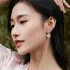 4つのリーフクローバーイヤリングXuan Zi Jewelry Meets Luckyシリーズピンククローバーピュアシルバーが高いイヤリングスタイル