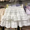 Jupes douces jupe japonaise pour femmes 2024 faldas mujer de moda mode été jupe haute taille en dentelle A-line saia mignon mini 27v937