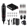 Tatueringssats Komplett Set Wireless Rotary Tattoo Machine Pen Kit DC Gränssnitt med patronnåler Permanent Makeup Tattoo Set 240415